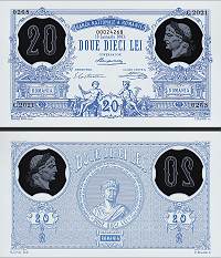 *20 Lei Rumunsko 1.12.2021﻿, polymer P125 UNC v obale - Kliknutím na obrázok zatvorte -